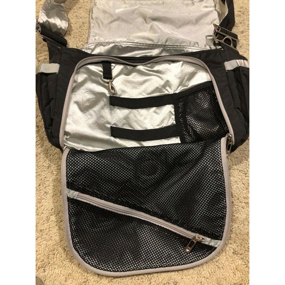 Ju Ju Be BLACK Crossbody MESSENGER or Shoulder DIAPER BAG Comfort Strap Z20 - Picture 4 of 12